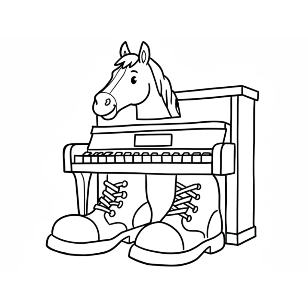 Ecco Cavallo Virtuoso 11 para colorear para imprimir kawaii