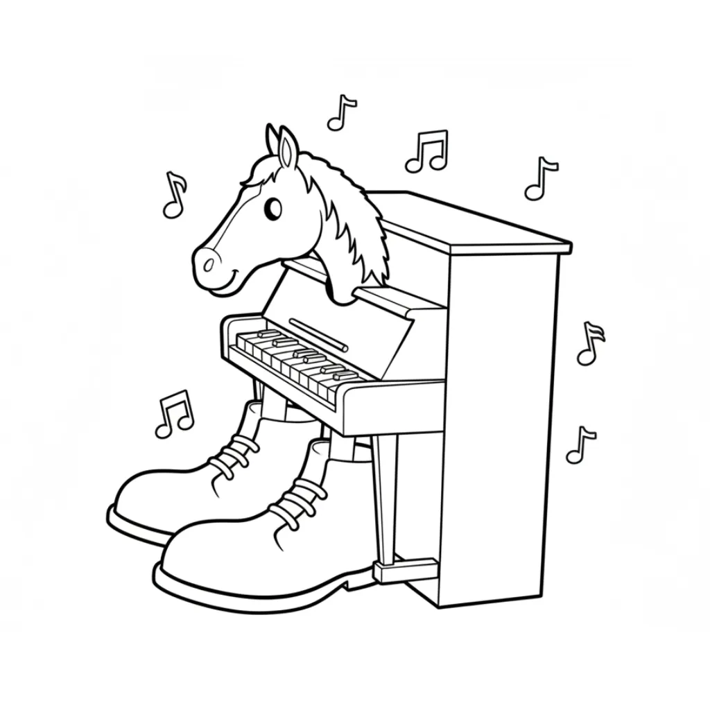 Ecco Cavallo Virtuoso 12 para colorear y recortar para imprimir