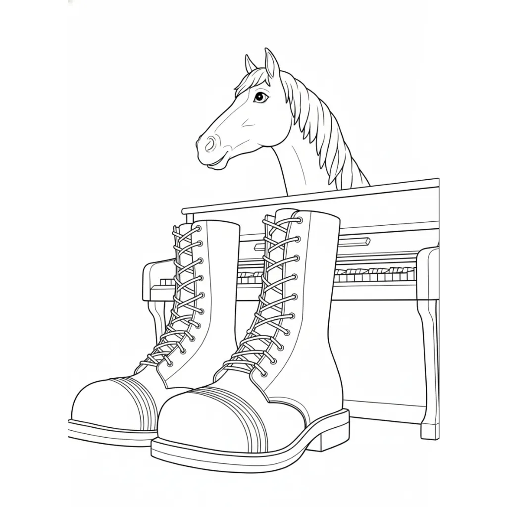 Ecco Cavallo Virtuoso 2 para colorear para imprimir para niño de 10 años