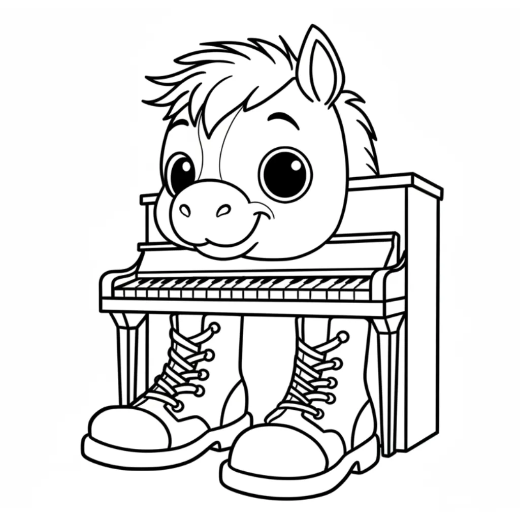 Ecco Cavallo Virtuoso 3 para colorear para imprimir gratis