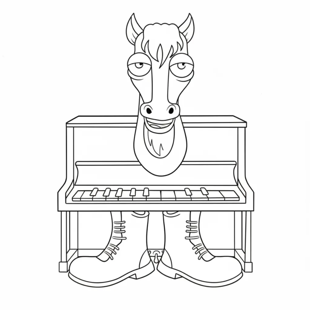 Ecco Cavallo Virtuoso 4 para colorear para imprimir para niños