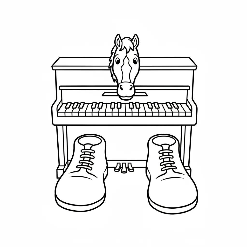 Ecco Cavallo Virtuoso 6 para colorear para imprimir gratis