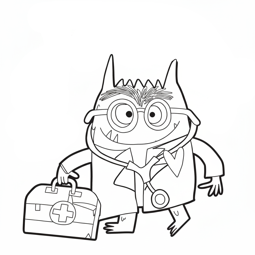 El Monstruo De Colores para colorear para niño para imprimir gratis