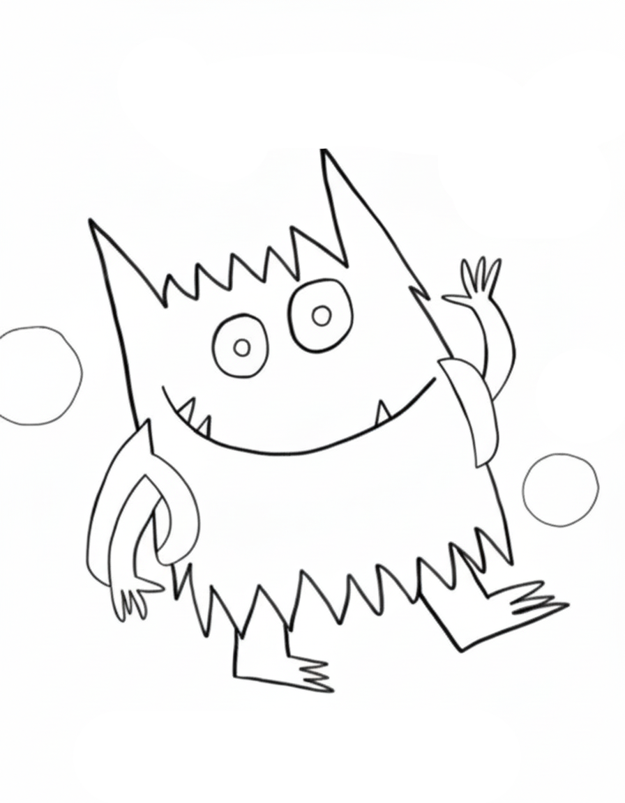 El Monstruo De Colores para colorear para primaria