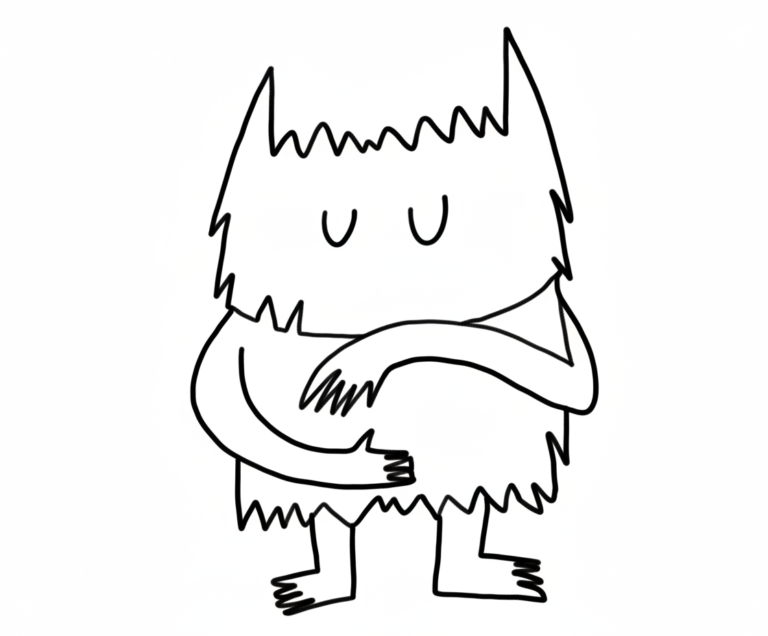 El Monstruo De Colores para colorear para imprimir para niños