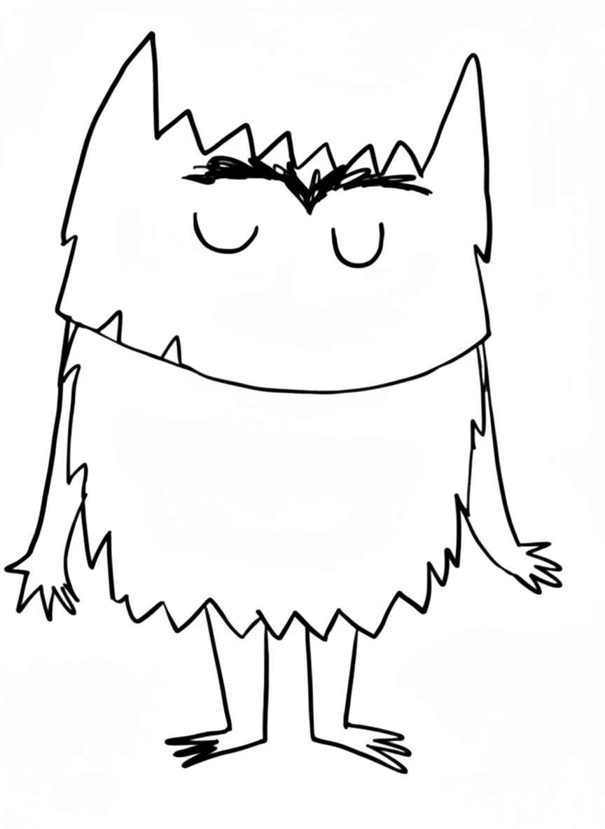 El Monstruo De Colores para colorear y recortar