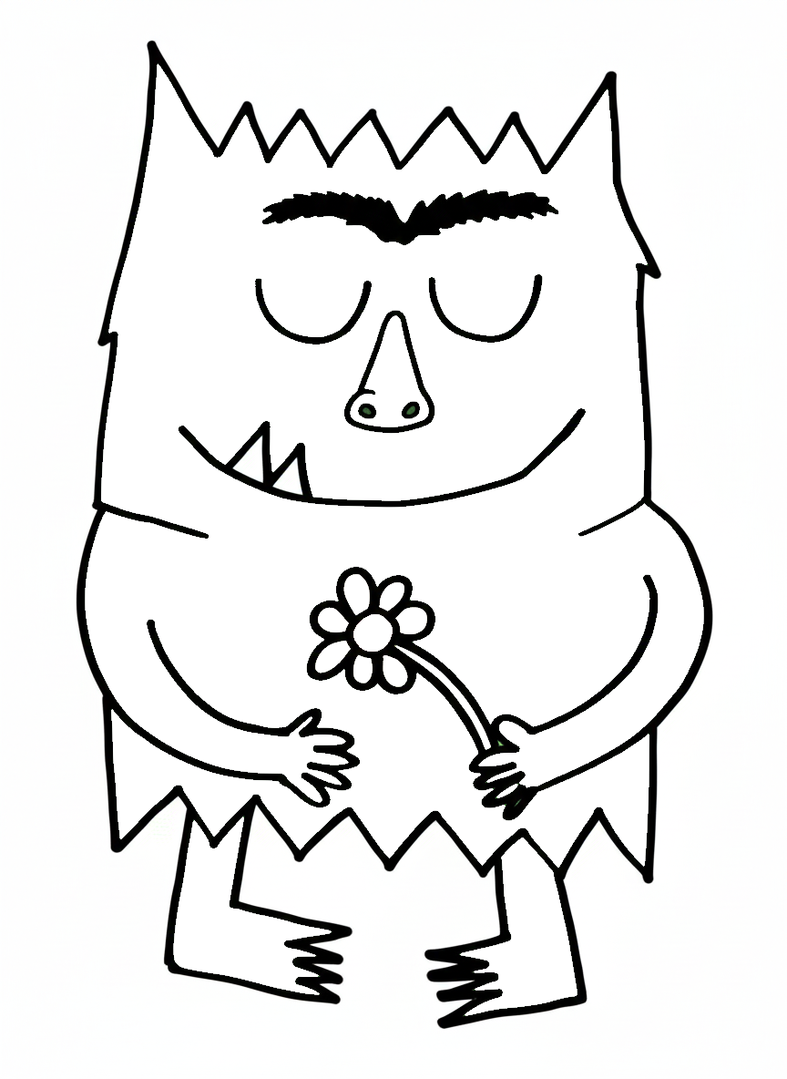 El Monstruo De Colores para colorear para imprimir gratis