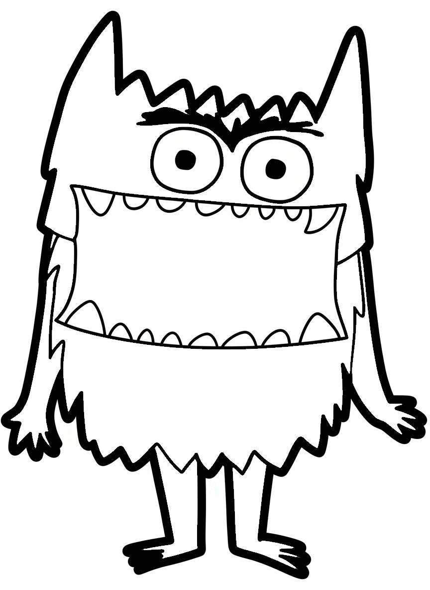 El Monstruo De Colores para colorear para imprimir pdf gratis