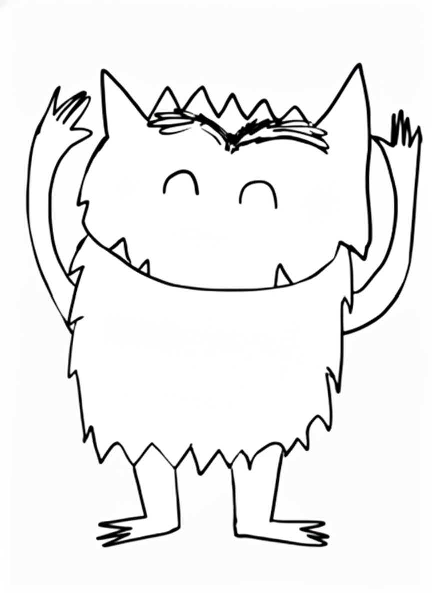 El Monstruo De Colores para colorear para imprimir a4