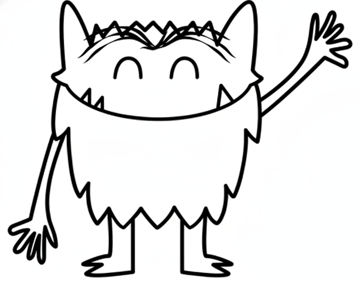 El Monstruo De Colores para colorear gratis para imprimir 1