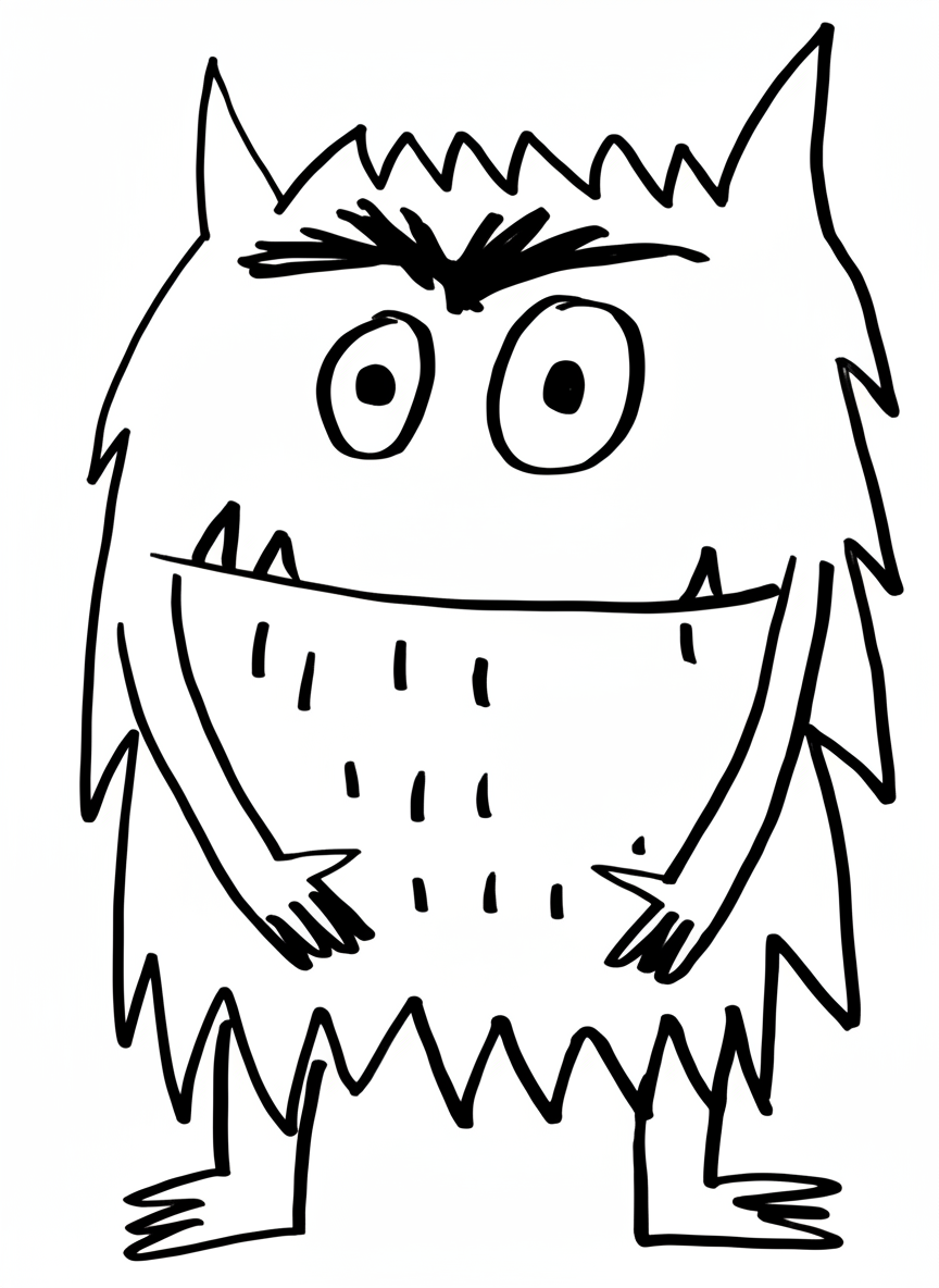 El Monstruo De Colores para colorear gratis para imprimir