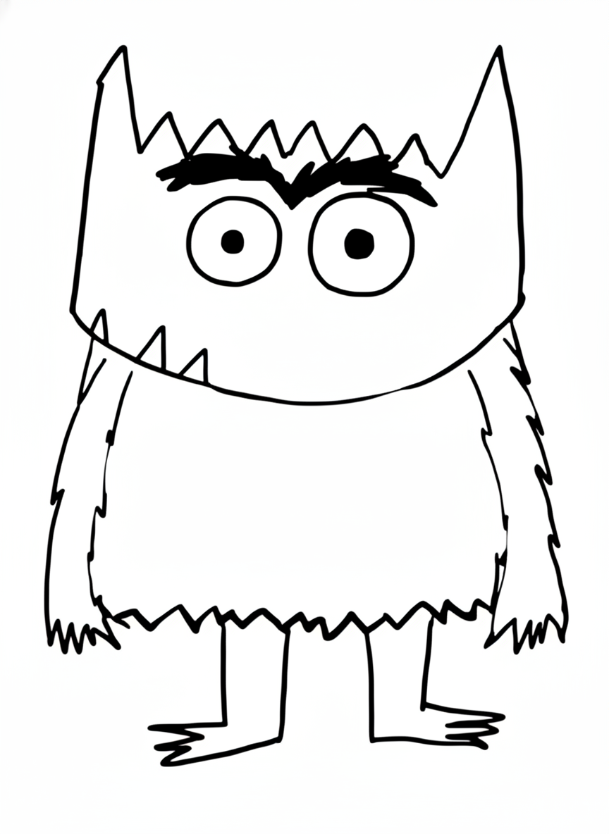 El Monstruo De Colores para colorear y aprendizaje