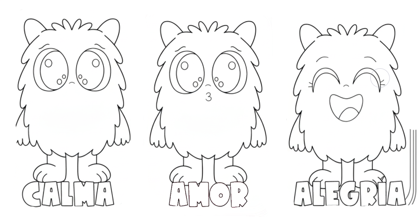 El Monstruo De Colores para colorear para niño