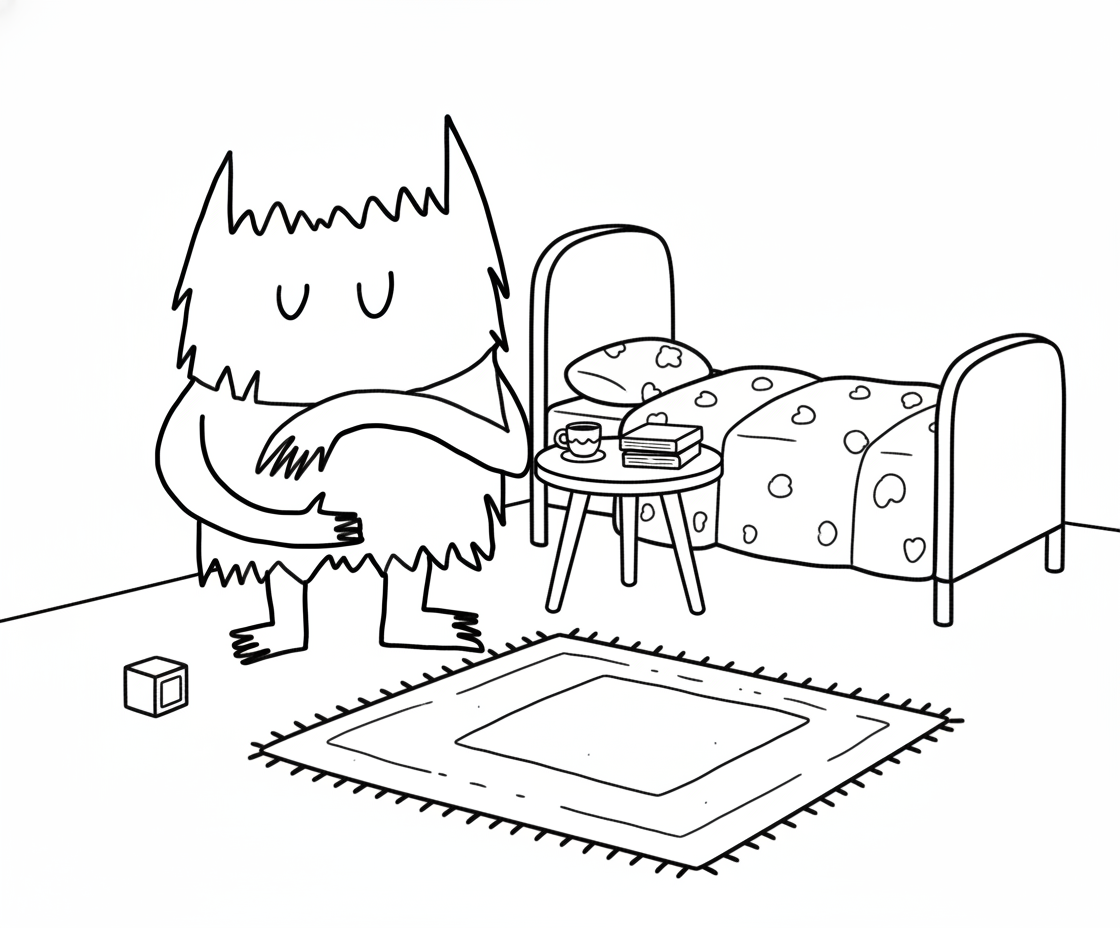 imagen de El Monstruo De Colores para colorear para niño