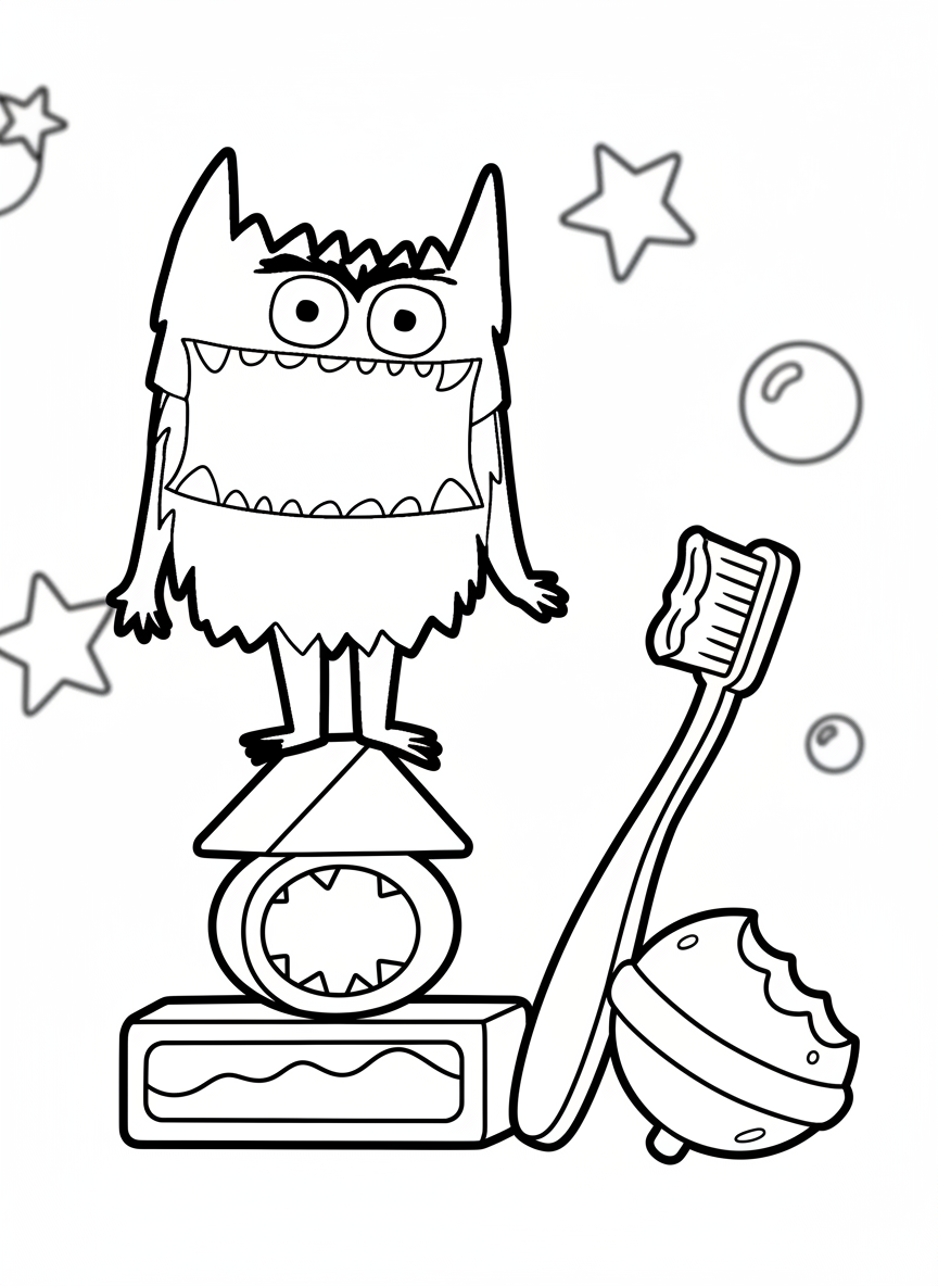 El Monstruo De Colores para colorear y dibujo para imprimir