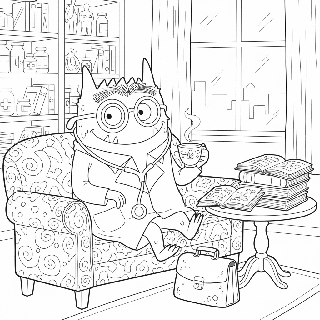 El Monstruo De Colores para dibujar e imprimir