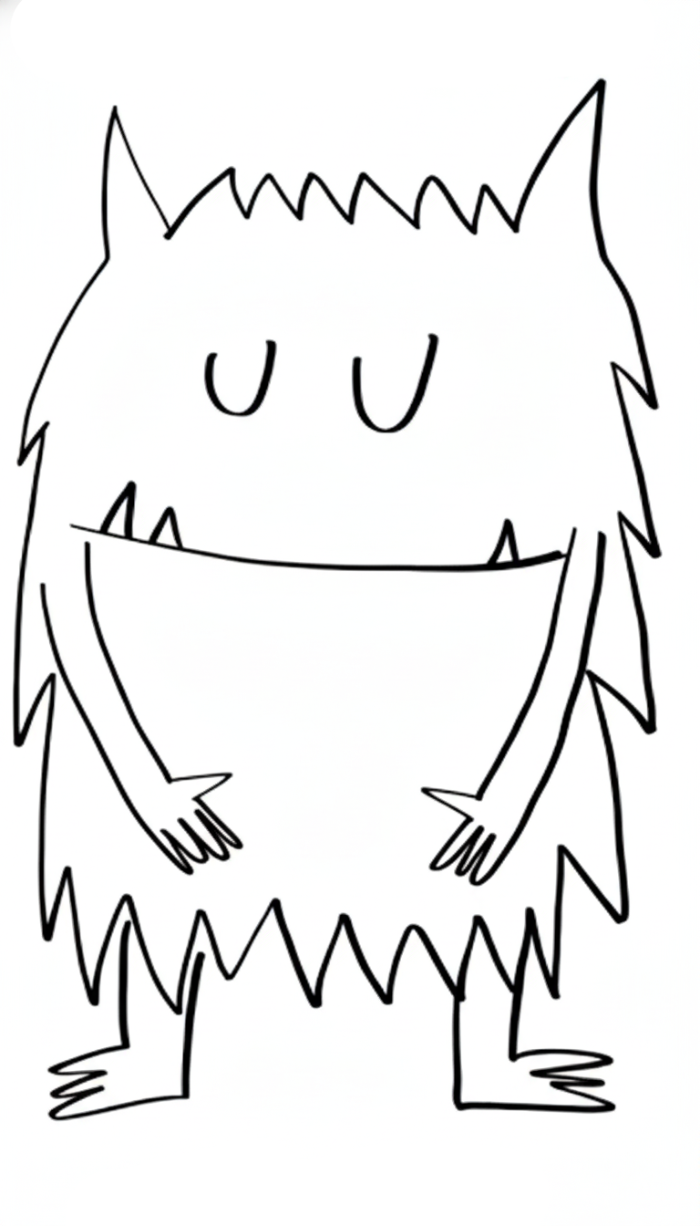 El Monstruo De Colores para colorear para imprimir pdf gratis 2