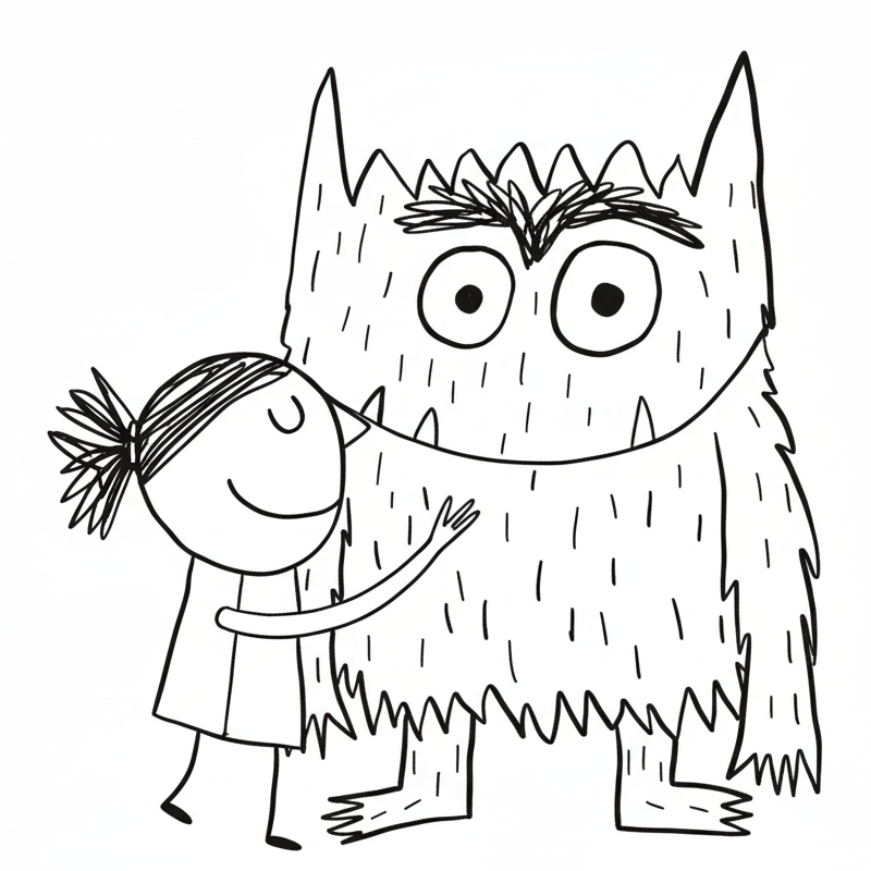 El Monstruo De Colores para colorear para imprimir para niño de 10 años