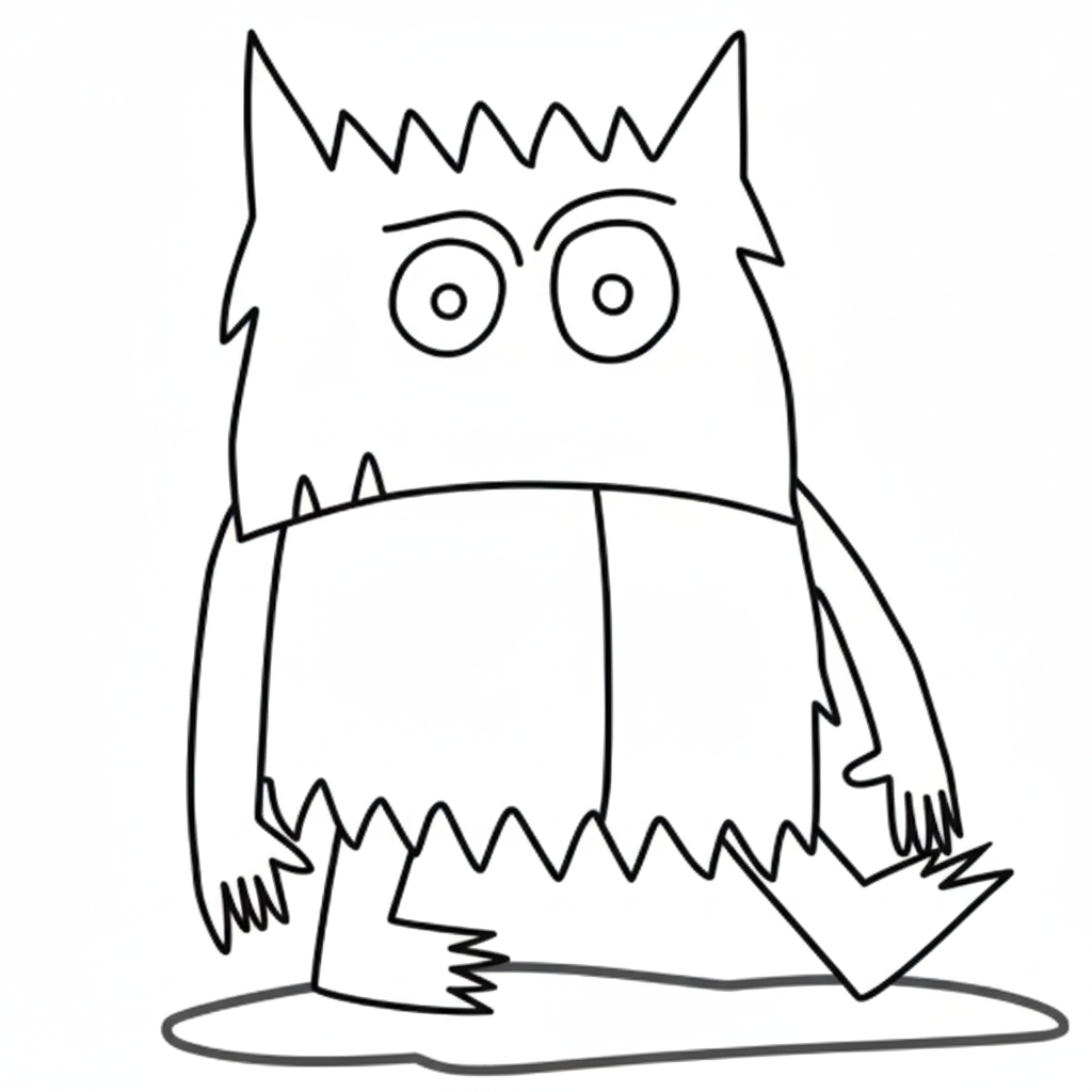 El Monstruo De Colores para colorear para imprimir a4 1