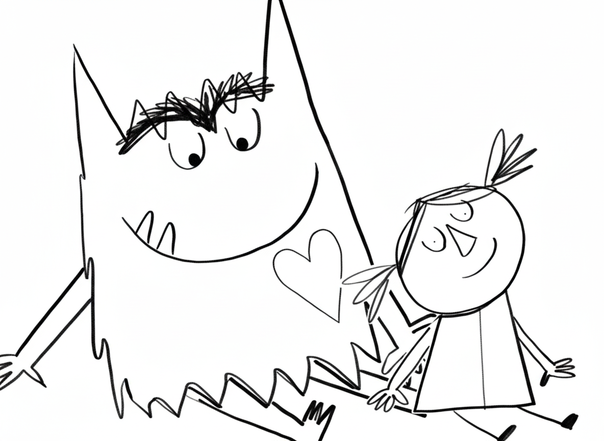 El Monstruo De Colores para colorear para imprimir pdf gratis 1