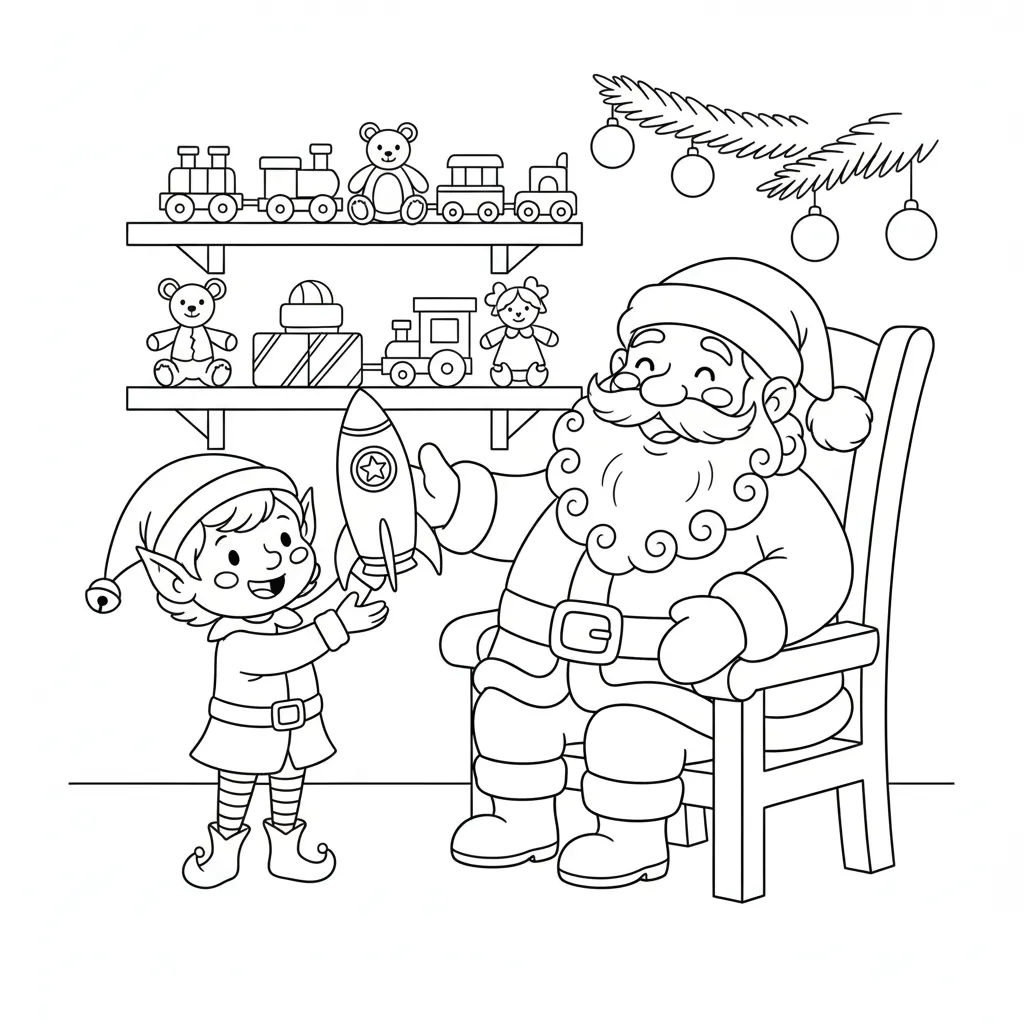 Elfos 14 para dibujar e imprimir