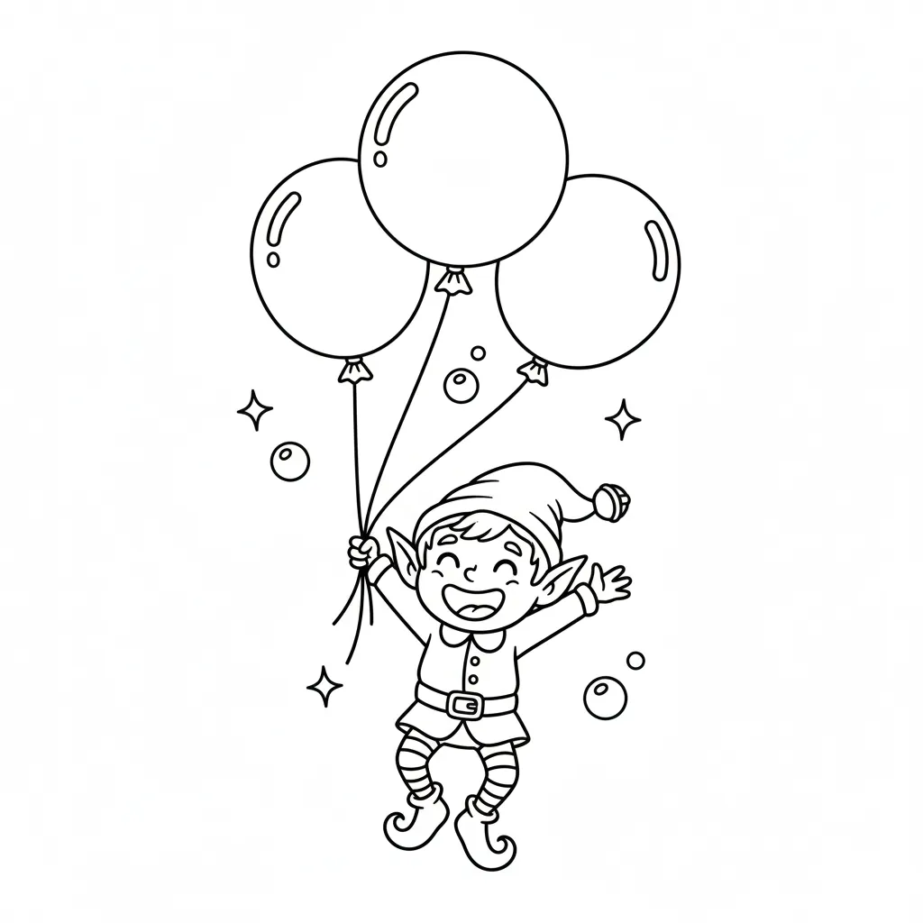 Elfos 16 para colorear para imprimir para niño de 10 años