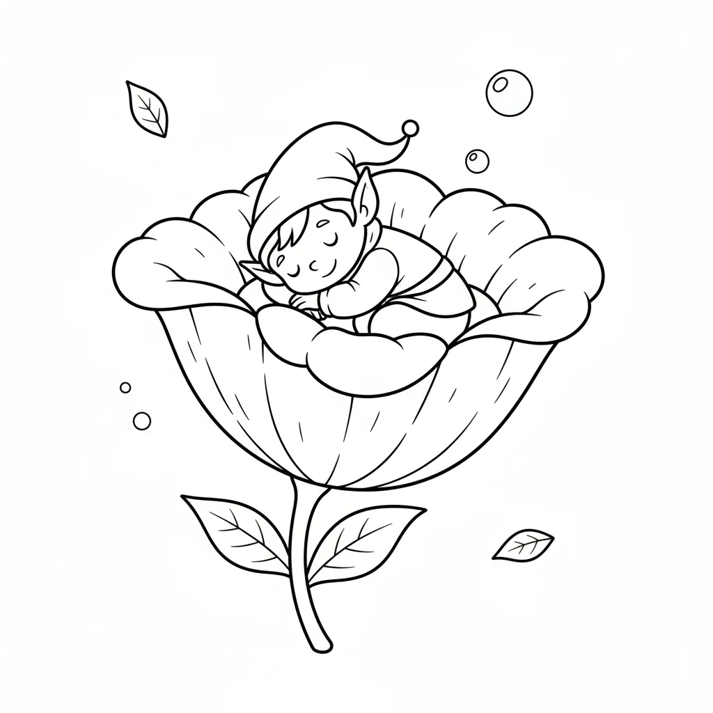 Elfos 7 para colorear en línea