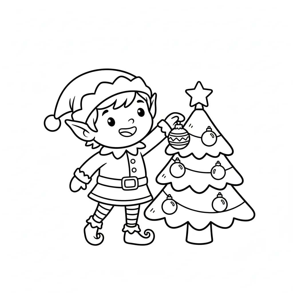 imprimir Elfos 8 para colorear