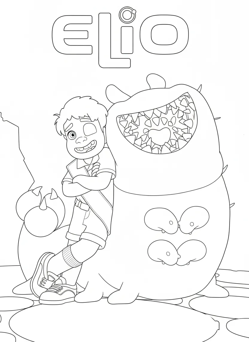 imagen para colorear Elio niño