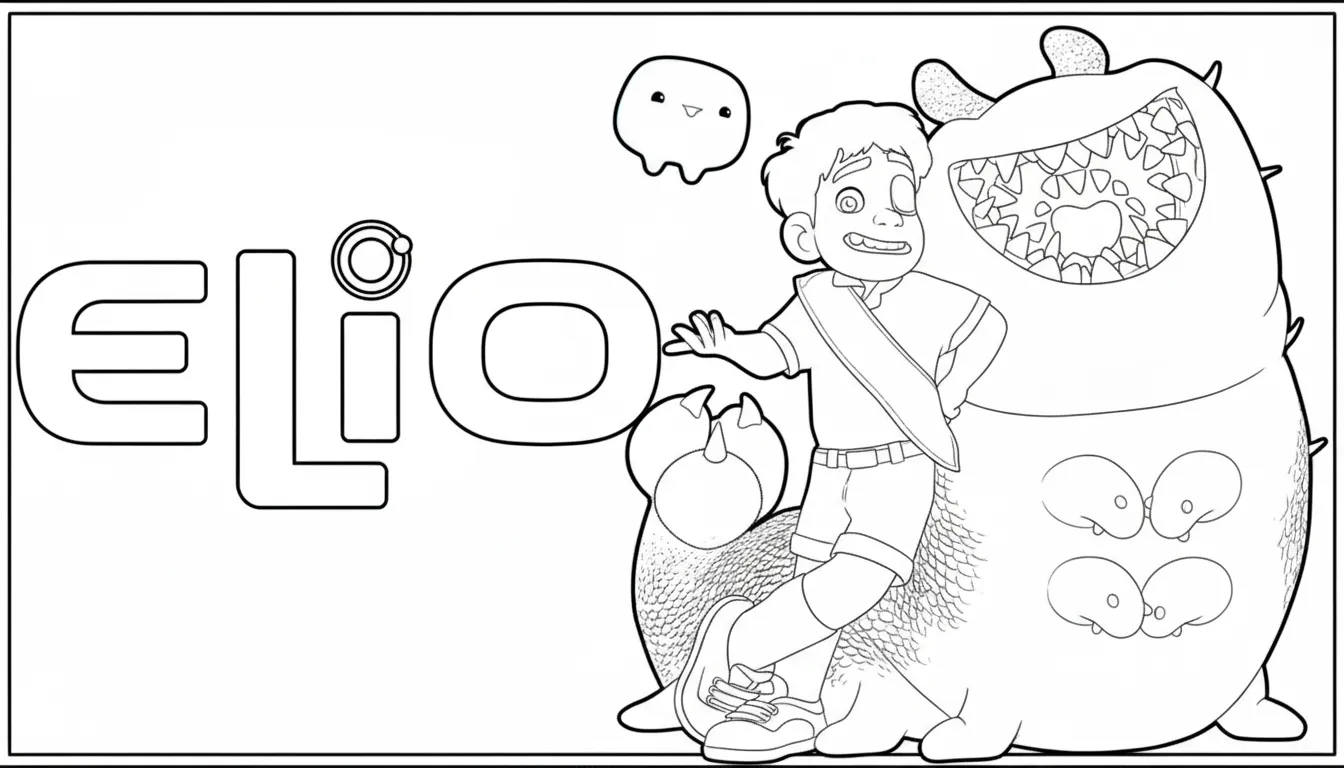 Elio para colorear para imprimir para niño de 10 años