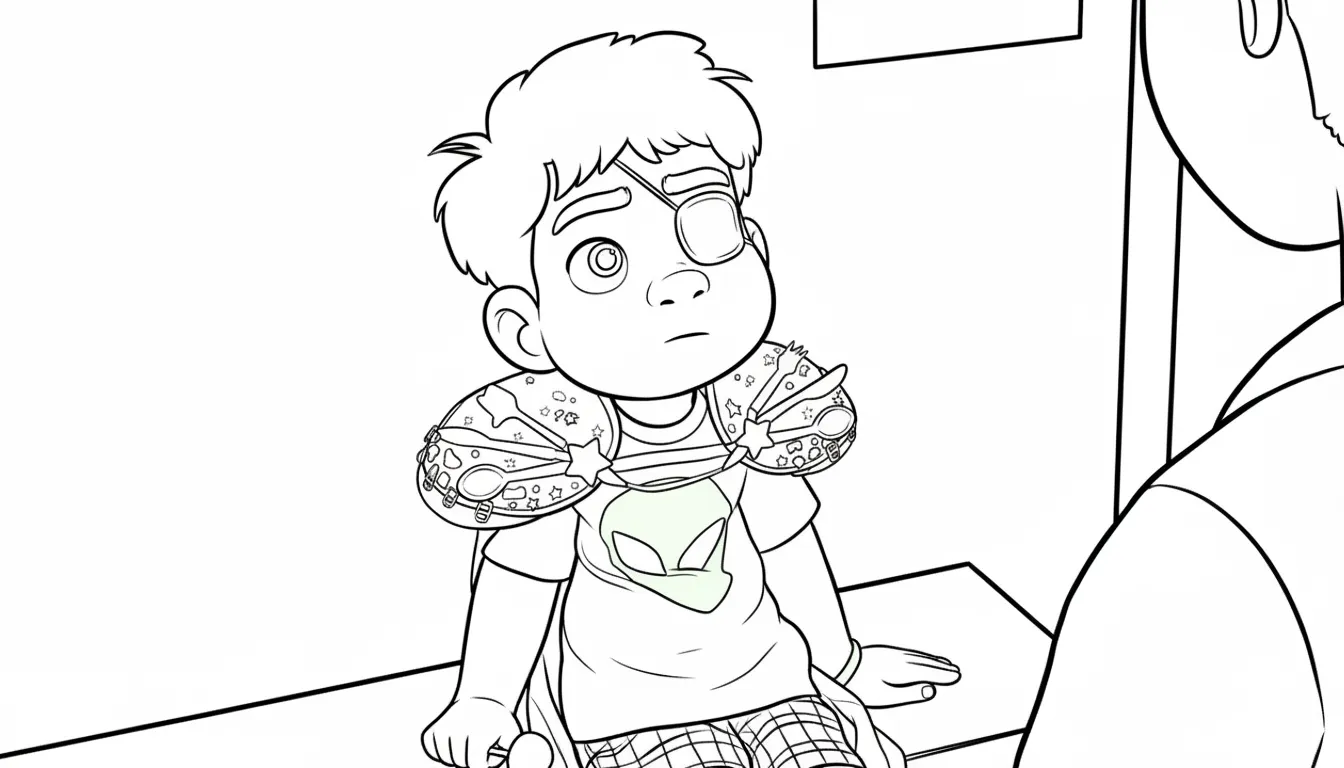 Elio para colorear educativo para niño