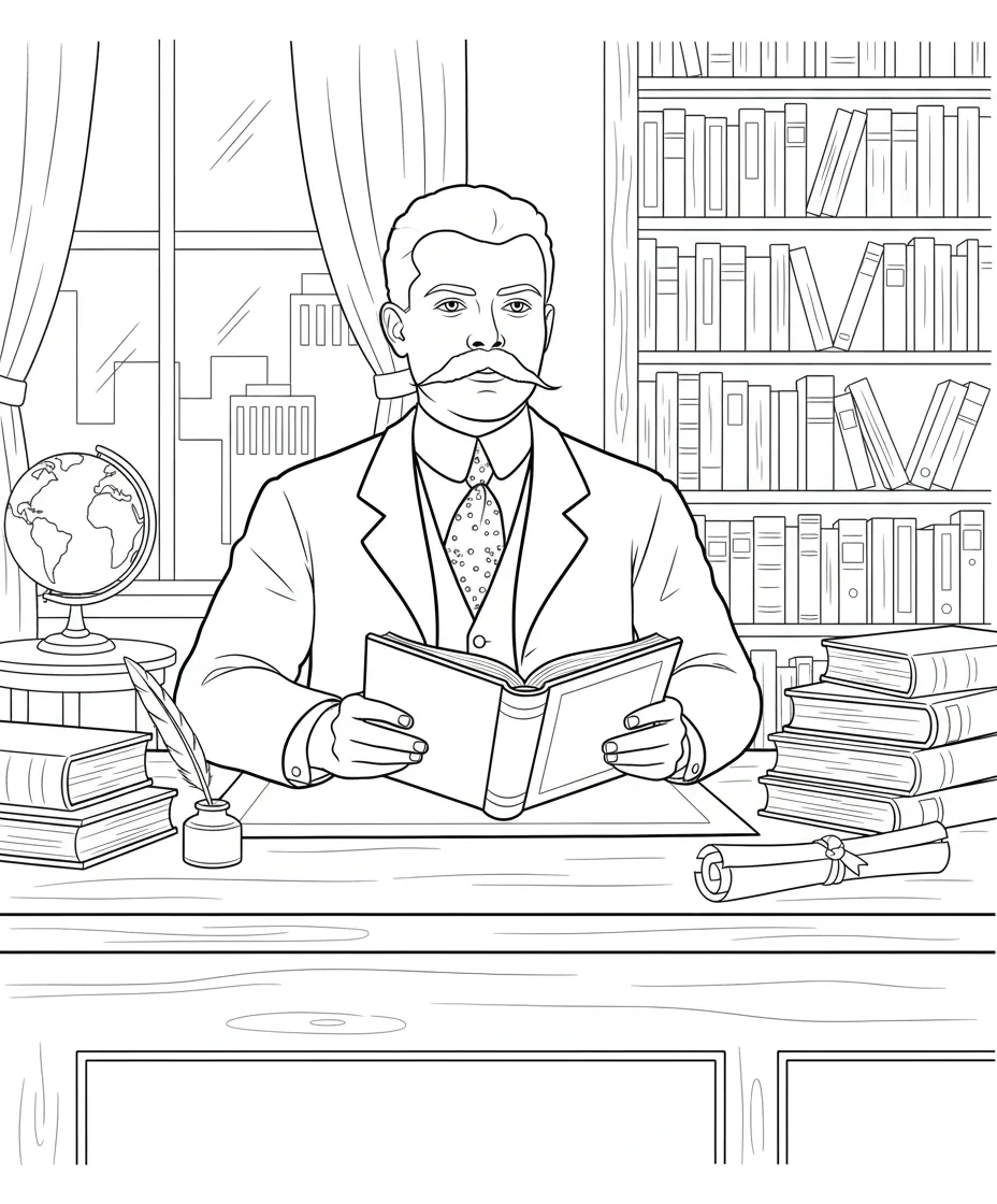 Emiliano Zapata para colorear y dibujo para imprimir