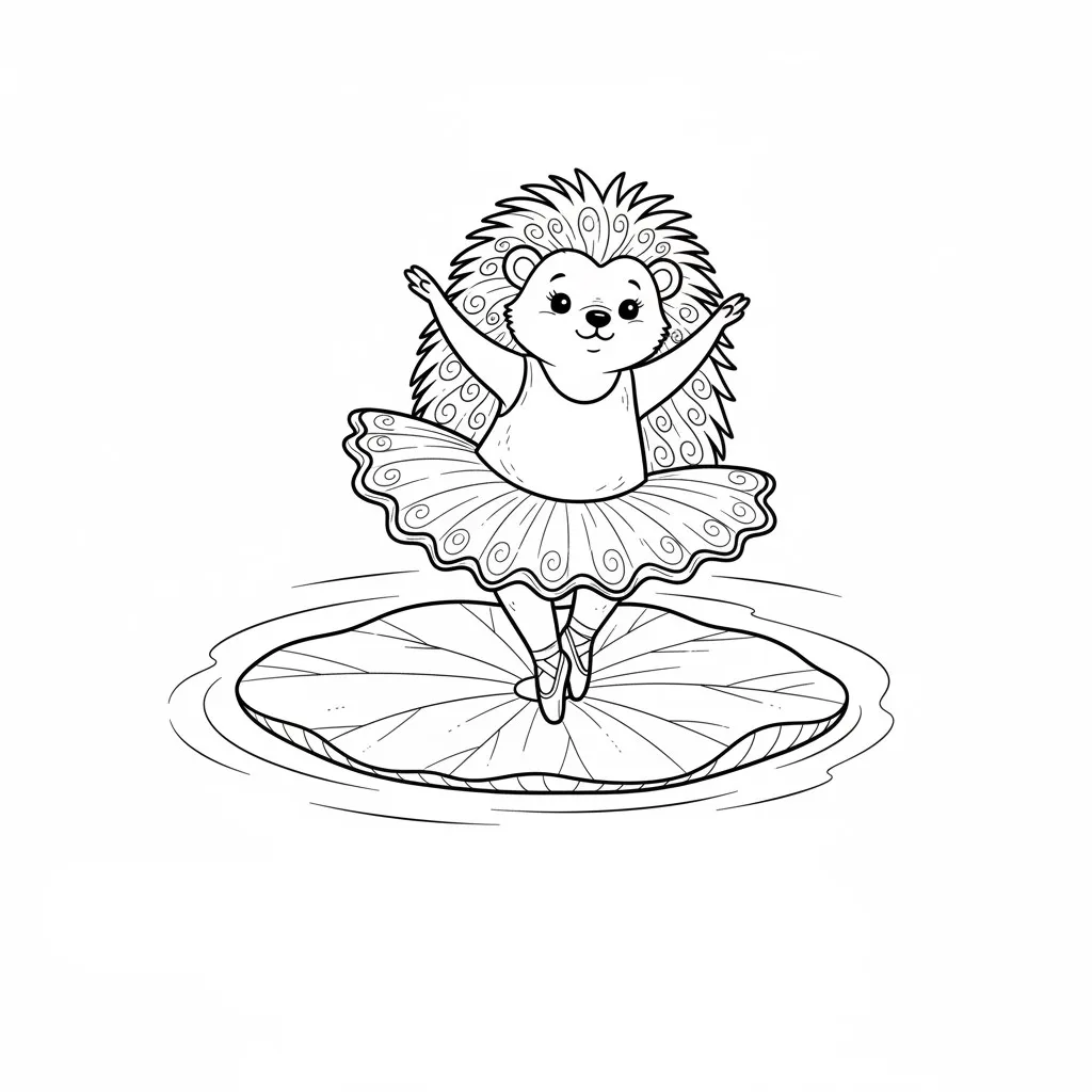 Erizos de niño para colorear para imprimir 1