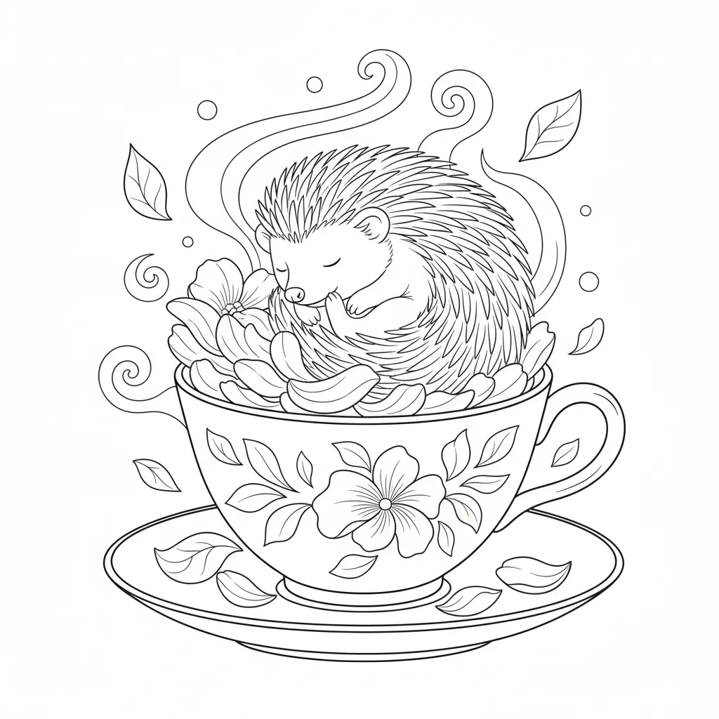 imprimir Erizos para colorear para niño