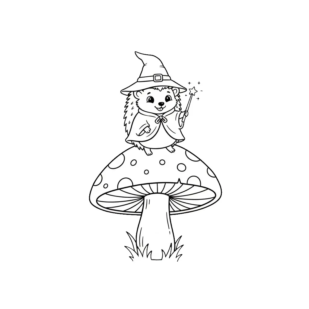 Erizos para colorear para niño de 2 años