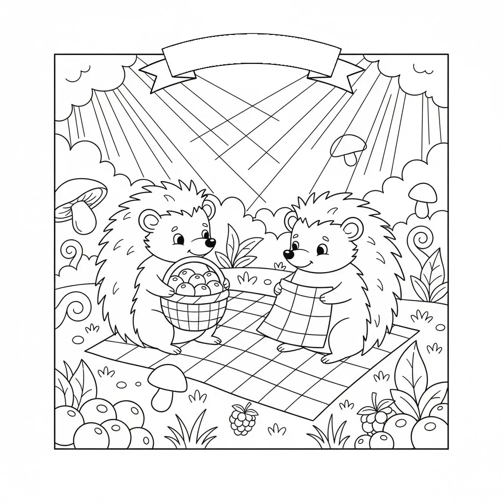 Erizos para colorear para imprimir gratis pdf