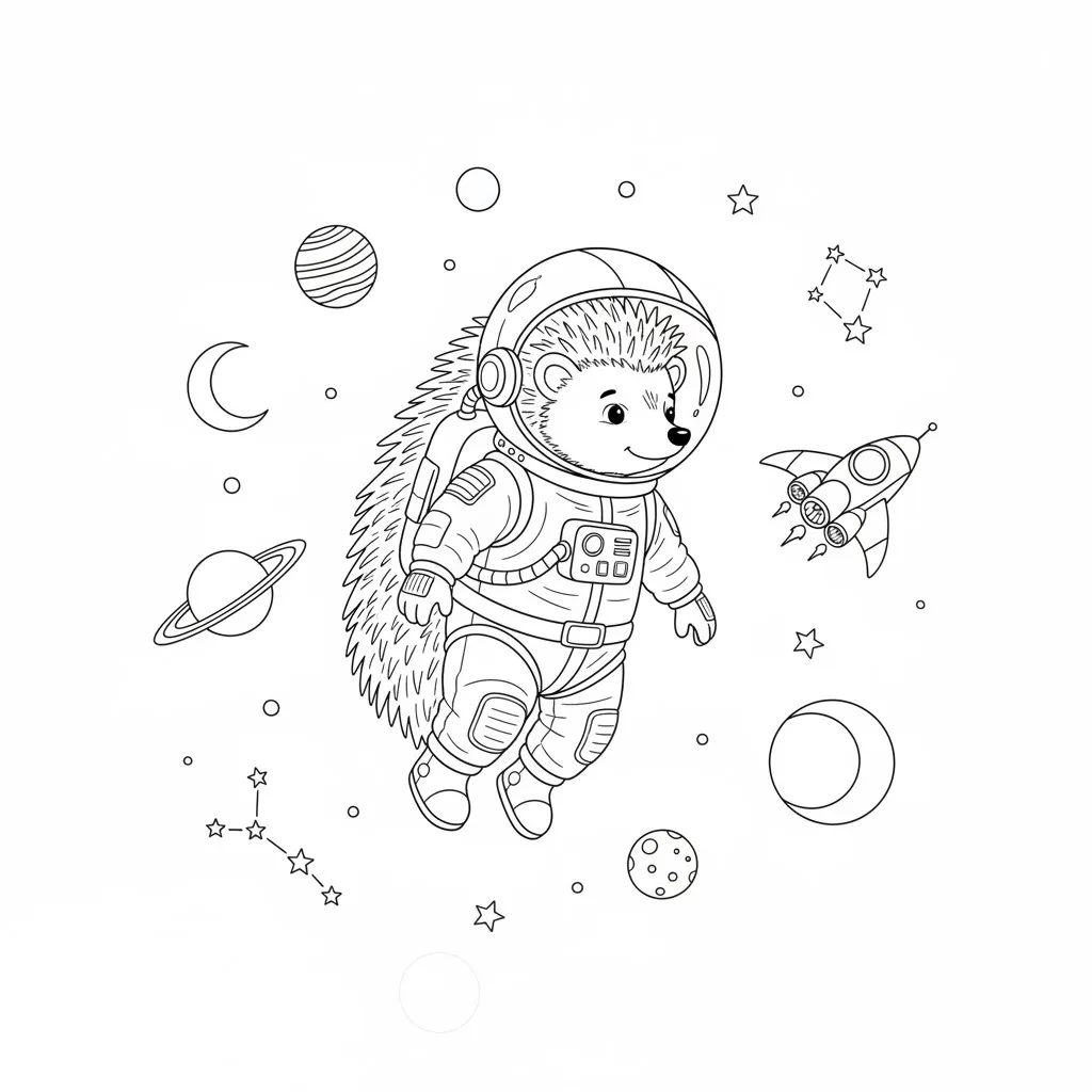 Erizos para colorear en línea