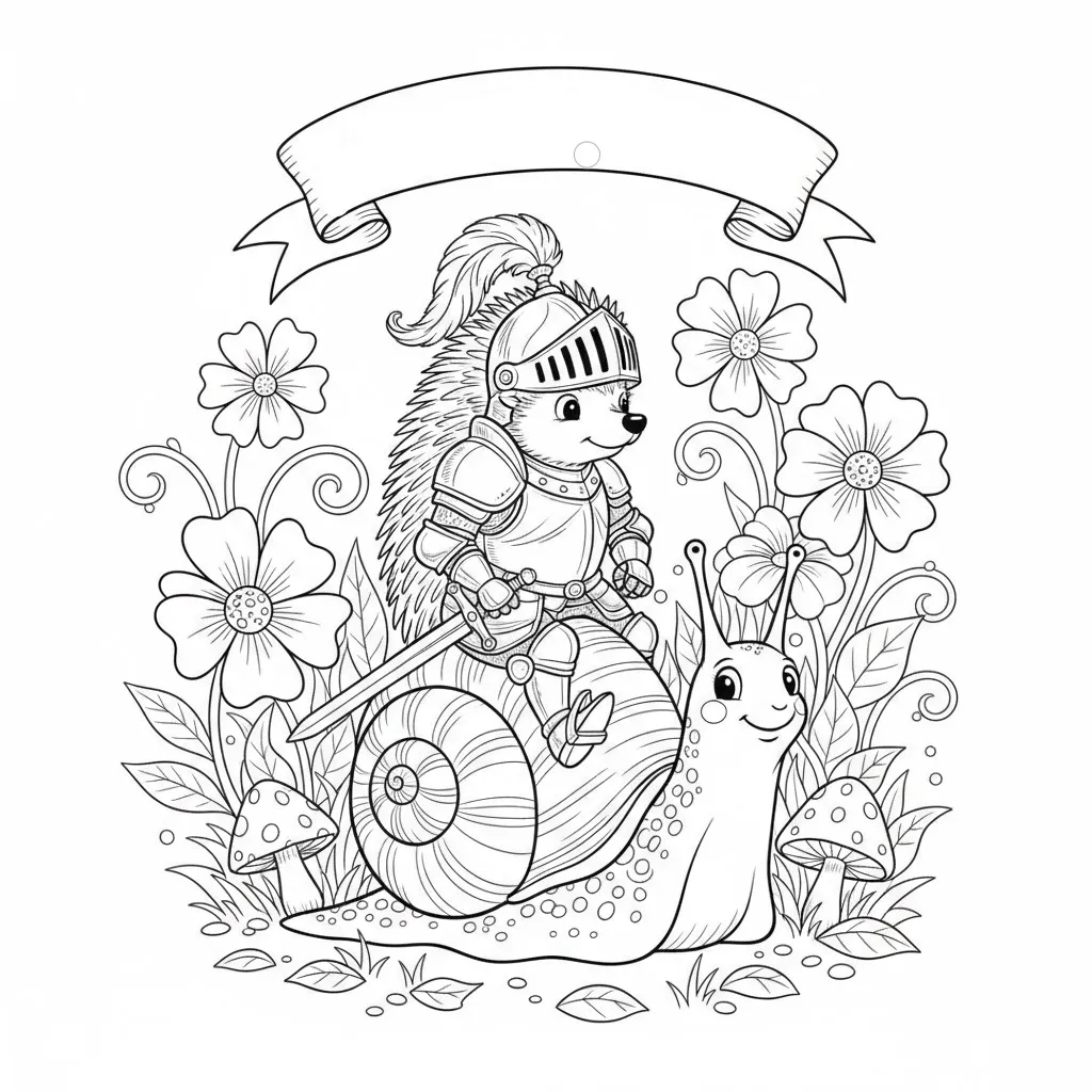 Erizos para colorear para niño de 6 años