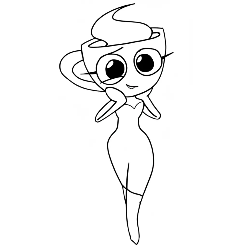 Espressona Signora 3 para colorear para imprimir