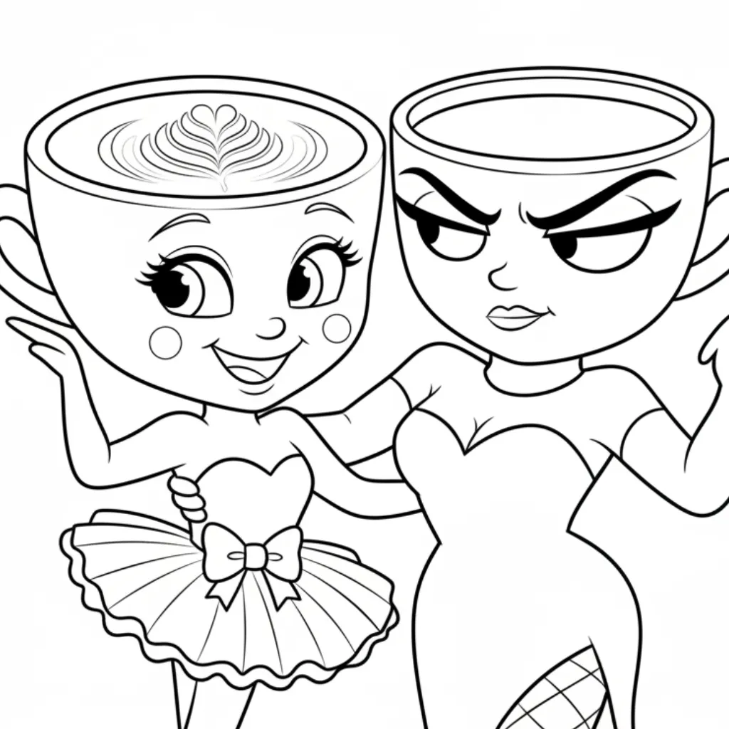 Espressona Signora 9 para colorear para imprimir kawaii