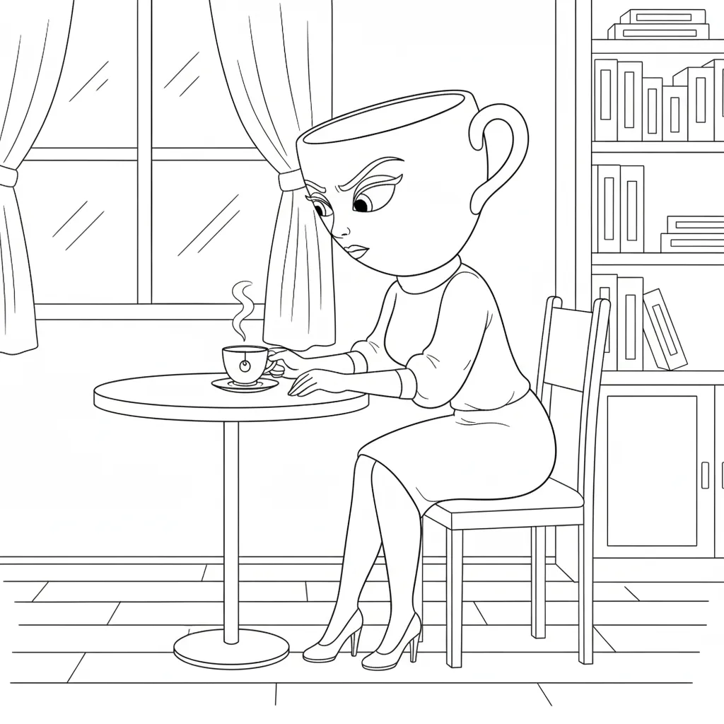 Espressora Signora para colorear y aprendizaje