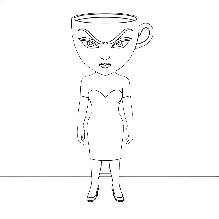 Espressora Signora para colorear para descargar