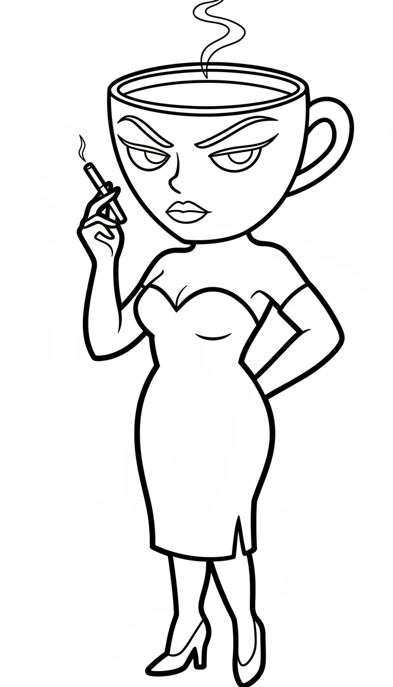 Espressora Signora para colorear en línea