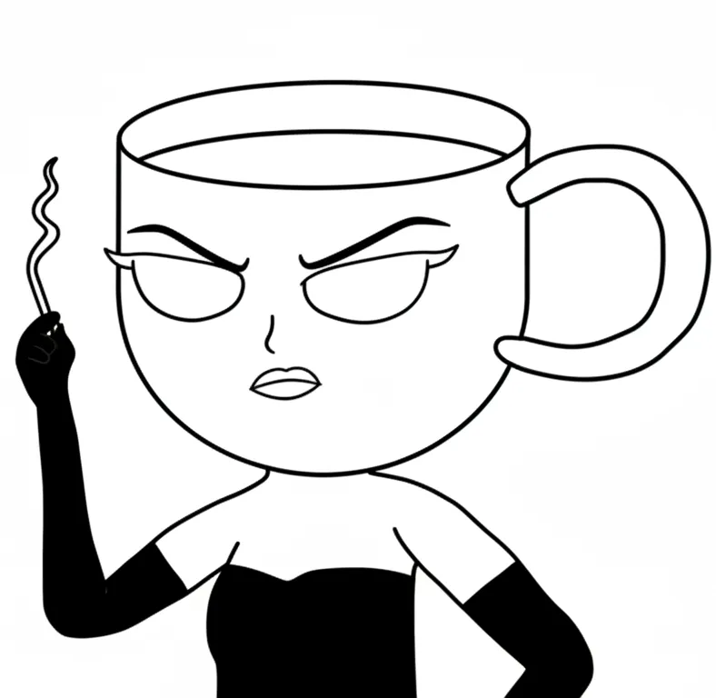 Espressora Signora para colorear para descargar 1