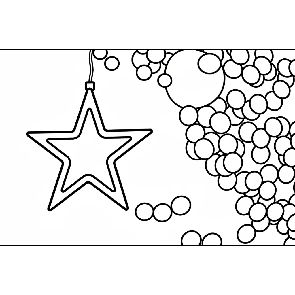 Estrella De Navidad 1 para colorear de para niños