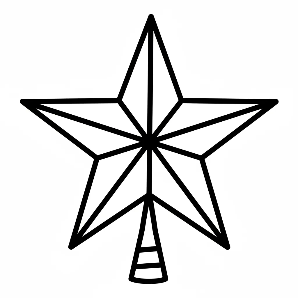 Estrella De Navidad 12 para colorear para niño de 5 años