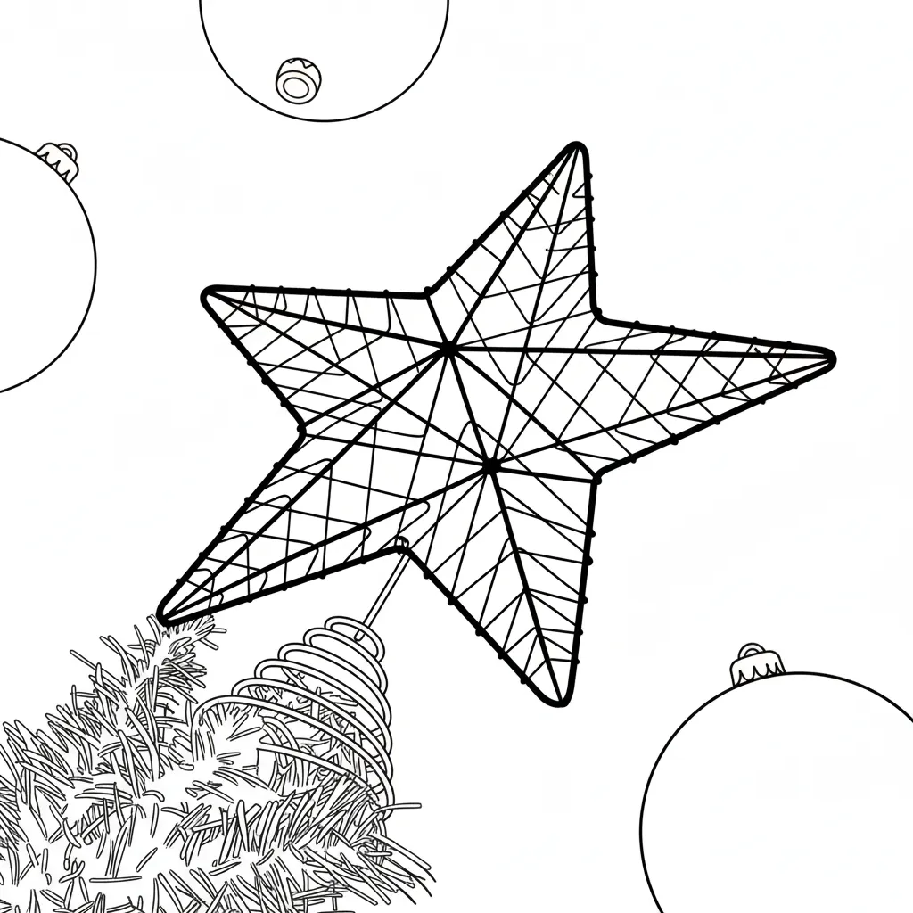 Estrella De Navidad 2 para colorear para niño de 10 años