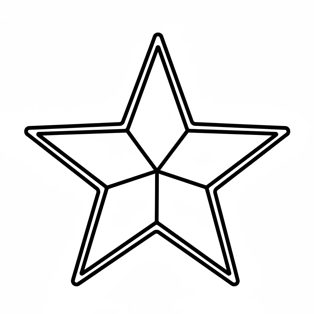 Estrella De Navidad 3 para colorear y dibujo para imprimir