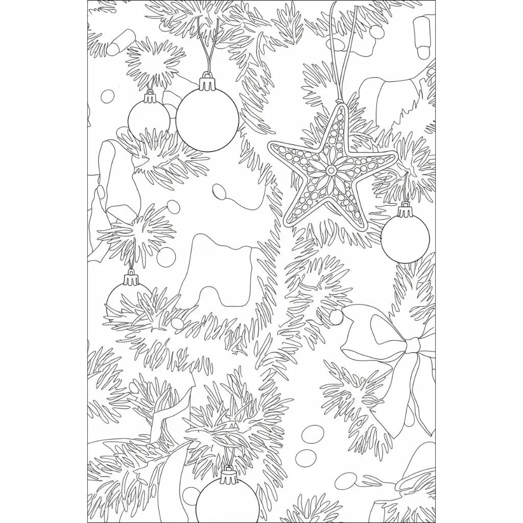 Estrella De Navidad 4 para colorear para imprimir pdf gratis