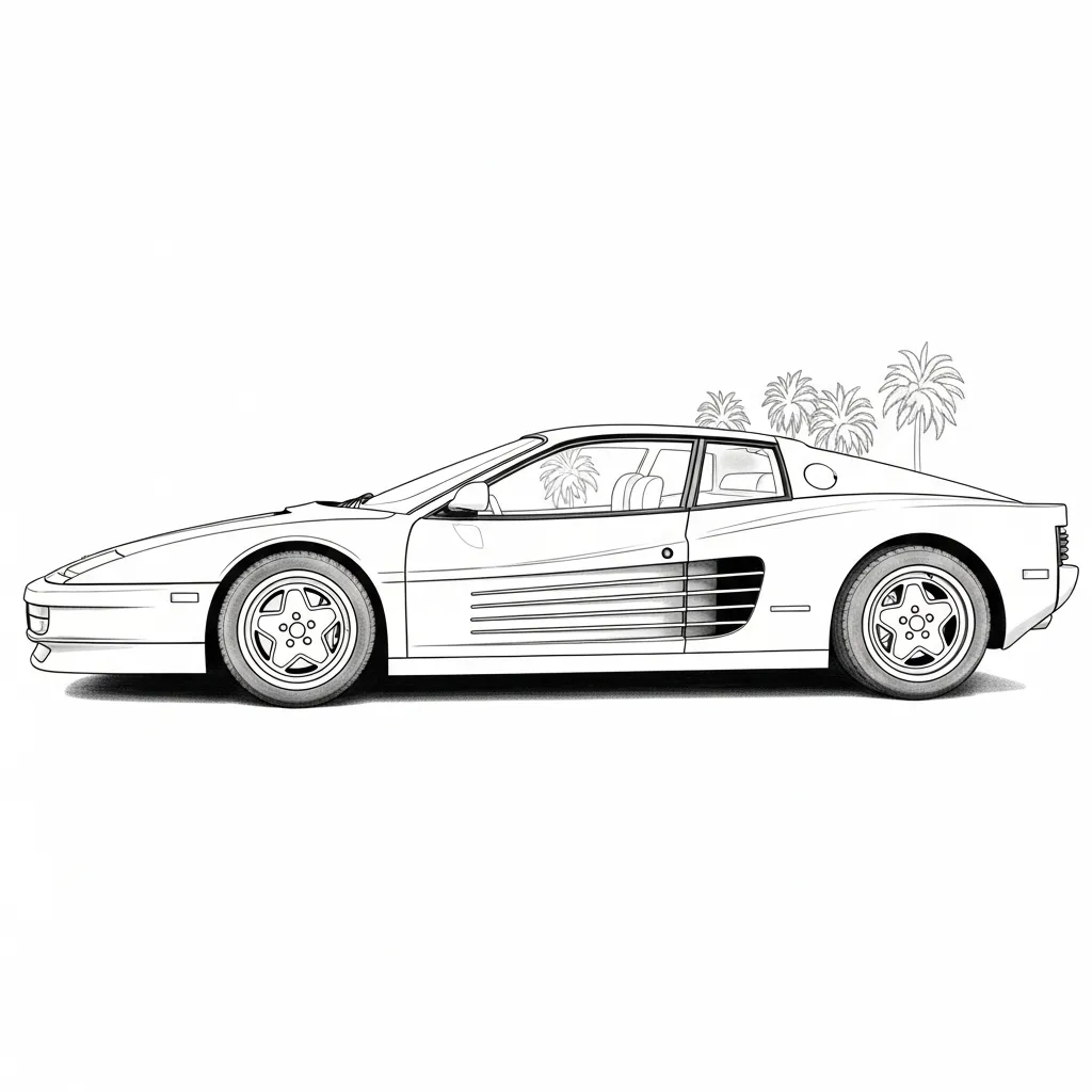 Ferrari para colorear y dibujos